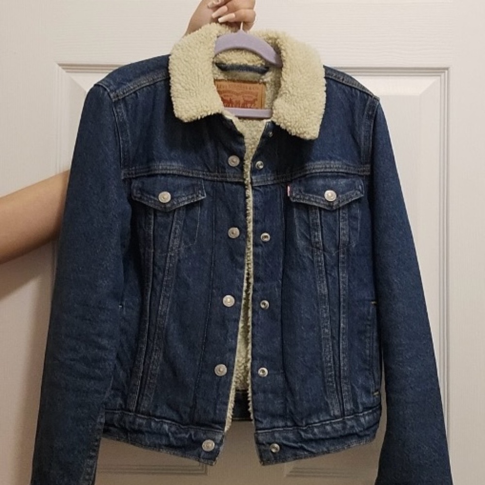 Levi's Womens Sherpa Lined Denim Jacket Gem